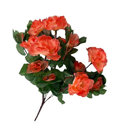 Yapay Çiçek Somon Açelya Demeti 7 Dallı 33*20cm
