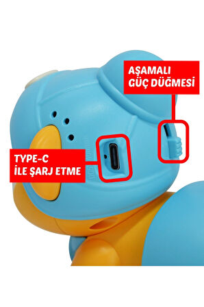Emeklemeye Ve Yürümeye Yardımcı Maymun Ses Kaydeden Özellikli Müzikli Typ C Şarjlı