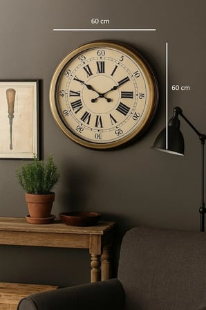 60 Cm Eskitme Metal Eskitme Kadran Duvar Saati iegxx