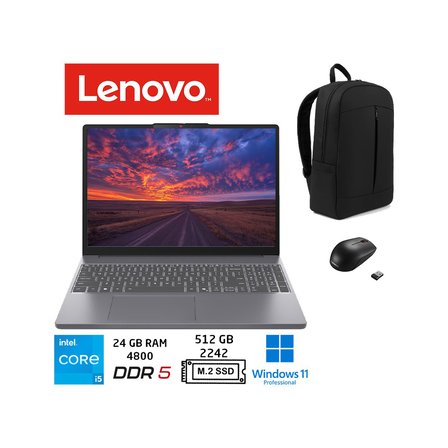 ıdeapad Slim 3 Intel Core I5 13420H 24GB 512GB SSD 15.3" Wuxga IPS W11PRO Taşınabilir Bilgisayar 83K1003MTR Duddı Çanta+Mouse