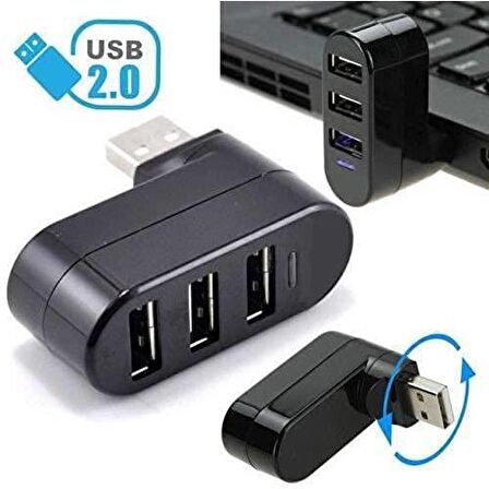 3 port hub usb 2.0 ÇOĞALTICI ÇOKLAYICI 180 DİRSEKDİŞİ ÇOKLAMA SWITCH