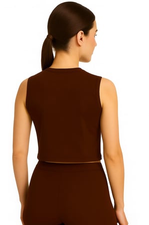 body bisiklet yaka sıfır kol crop %95 viskon ring örme kumaş body