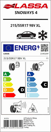 215-55R17 98V XL SNOWAYS 4