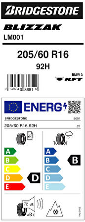 205-60R16-RFT 92H LM001