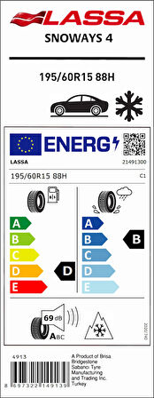 195-60R15 88H SNOWAYS 4
