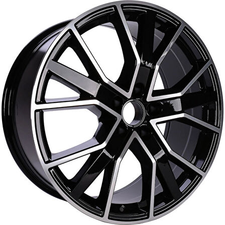 BK-5131 8*18 5*112 ET45 66.45 BLACK MACHINED XL