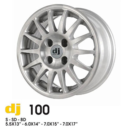 DJ-100/A 5.5*13 4*100 ET30 67.1 SILVER