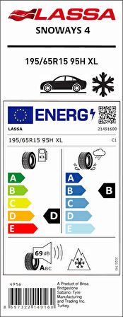 195-65R15 95H XL SNOWAYS 4