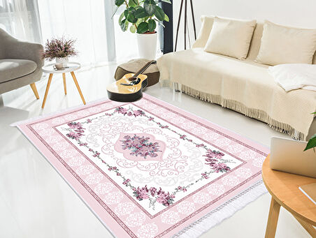 Dekoreko İpek Halı Dijital Saçaklı 1912 Desen 2