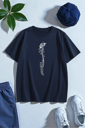 Unisex Butterfly Song Baskılı T-shirt