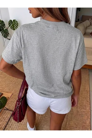 Unisex Ekose Desenli Çiçek Baskılı Tasarım Tshirt