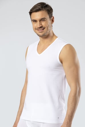 Sıfır Kol Erkek Atlet, Spor V Yaka %95 Pamuk %5 Likra