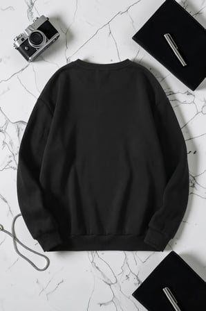 Unisex Yusufcuk Baskılı Bisiklet Yaka Sweatshirt