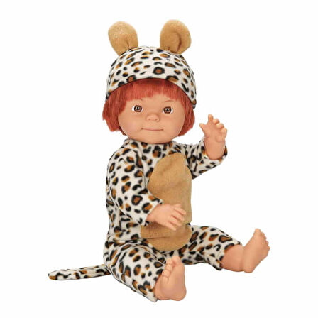 Dollz n More Bebelou Kostüm Partisi Bebeği 40 cm 26236 Leopar Kostümlü