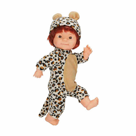 Dollz n More Bebelou Kostüm Partisi Bebeği 40 cm 26236 Leopar Kostümlü