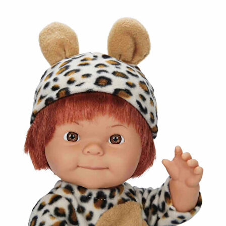 Dollz n More Bebelou Kostüm Partisi Bebeği 40 cm 26236 Leopar Kostümlü