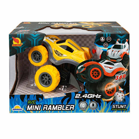 Suncon Mini Rambler 360 Derece Dönen Uzaktan Kumandalı Araba 16 cm 25321 Sarı