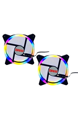 2 Adet 120mm Rainbow Rgb Kasa Fanı 12 Cm Renkli Gökkuşağı Fanı