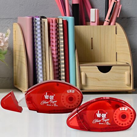 Ve-Ge Glue Tape Şerit Bant 8mm x 8m 6 Adet