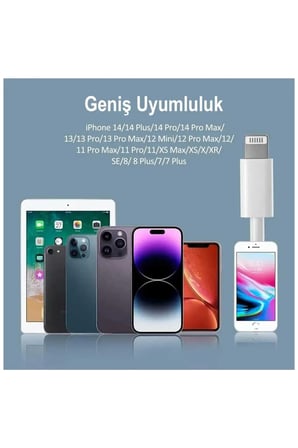 iPhone Uyumlu Lightning Konnektörlü Kablolu Tak Çalıştır Kulaklık