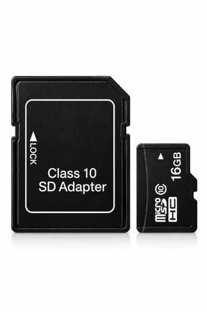 16 GB Micro SD Kart + SD Adaptör – Class 10 Hızlı Hafıza Kartı, Fotoğraf Video ve Dosya Depolama İçin