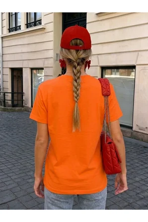 Unisex Flowers Baskılı Tasarım Tshirt