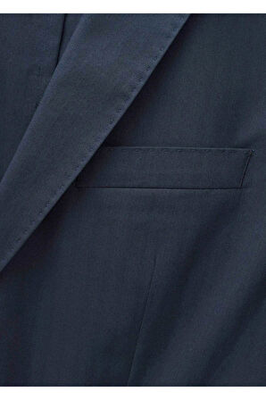 Mora Lacivert Renk Cep Detaylı Blazer Ceket