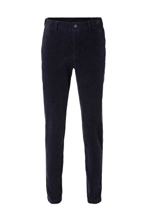 Mong Lacivert Renk Kadife Beli Lastikli Jogger Pantolon