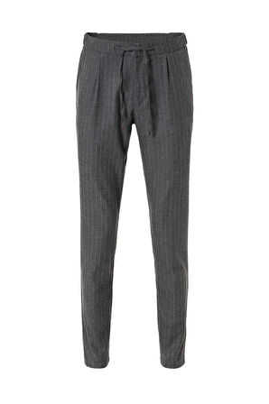 Legend Gri Renk Çizgili Chino Pantolon