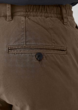 Lango Haki Renk Esnek Belli Kordonlu Chino Pantolon