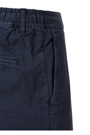 Lango Lacivert Renk Esnek Belli Kordonlu Chino Pantolon