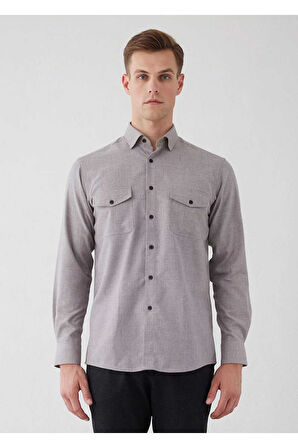 Kamoro Kahverengi Cep Detaylı Gömlek