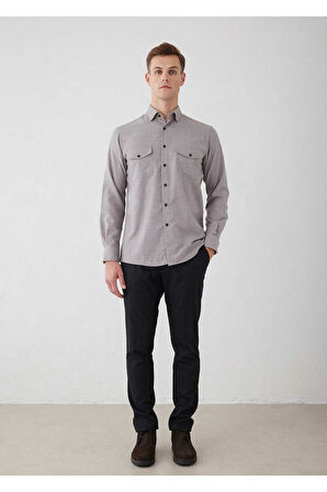 Kamoro Kahverengi Cep Detaylı Gömlek