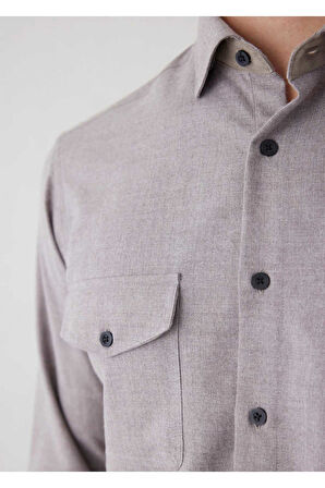 Kamoro Kahverengi Cep Detaylı Gömlek