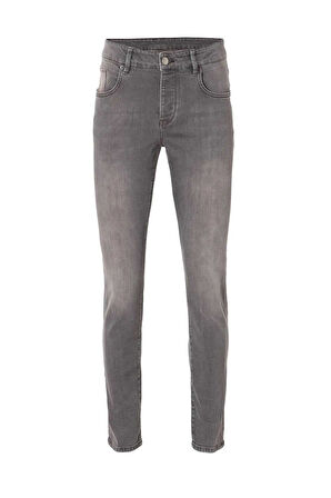 Evlo Füme Renk Beş Cepli Denim Pantolon