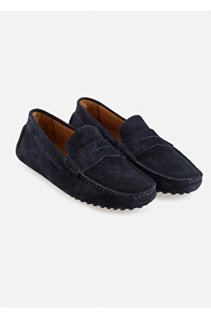 Noeva Lacivert Renk Süet Loafer
