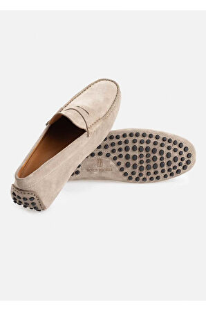 Noeva Taş Renk Süet Loafer