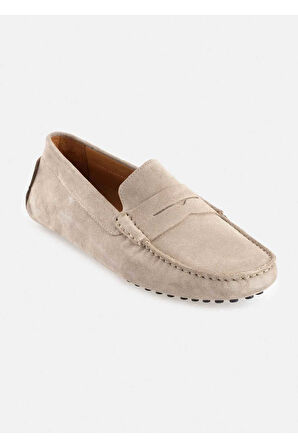 Noeva Taş Renk Süet Loafer