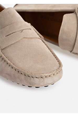 Noeva Taş Renk Süet Loafer