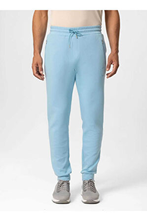 Loss Bebek Mavi Renk Logo Baskılı Örme Jogger Pantolon