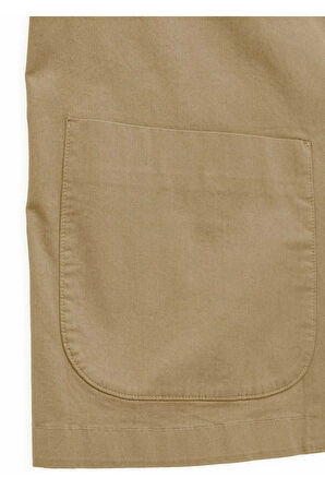 Victor Bej Renk Mono Yaka Over Size Blazer Ceket