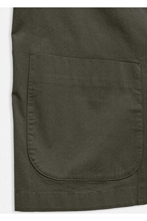 Victor Haki Renk Mono Yaka Over Size Blazer Ceket