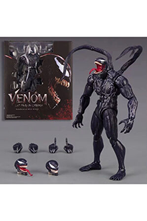 Venom 2 Action Figure Ortak Hareketli Değişim Yüz Heykeli Figür 18 Cm ( Özel Seri  )