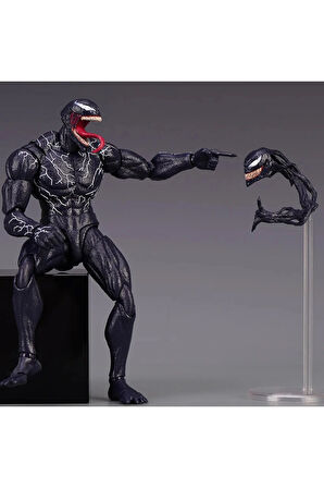 Venom 2 Action Figure Ortak Hareketli Değişim Yüz Heykeli Figür 18 Cm ( Özel Seri  )