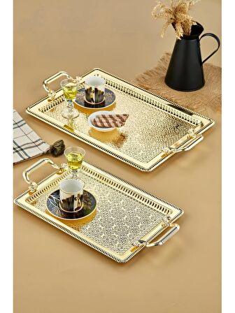 Cooker CKR3171 Dikdörtgen Metal Tepsi Seti 2 Li