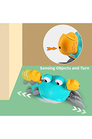  Yengeç Emeklemeye Ve Yürümeye Yardımcı 3 Hız Kademeli Kapatıp Açılabilen Müzikli Sensörlü Şarjlı