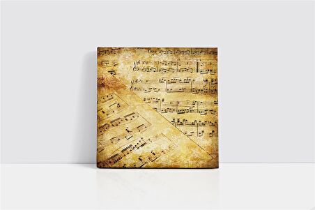 Nota Kolaj Kanvas Tablo