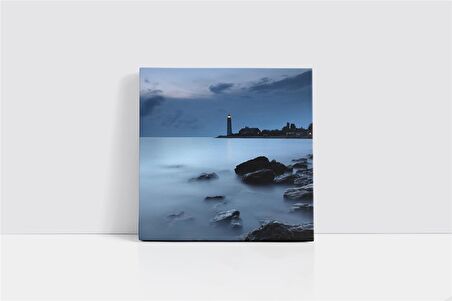 Gece Deniz Feneri Kanvas Tablo