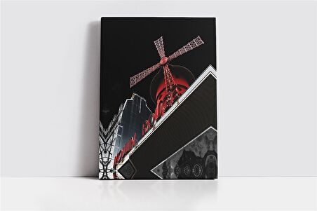 Fransa Moulin Rouge Kanvas Tablo