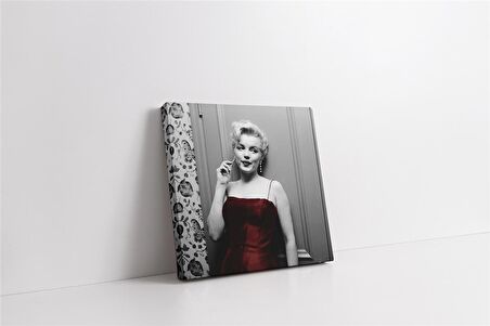 Marliyn Monroe Kırmızı Kıyafetiyle Kanvas Tablo